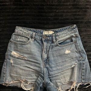 Hidden Blue Ripped Jean Shorts